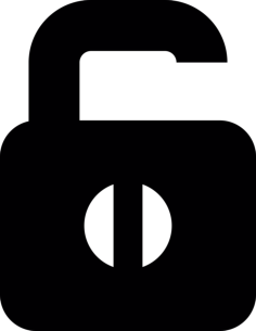Opened Padlock Simple Line Art Svg, Free Vectors File